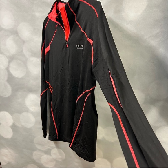 Gore running wear XL unisex long sleeve 1/4 zip reflective black - Picture 6 of 8